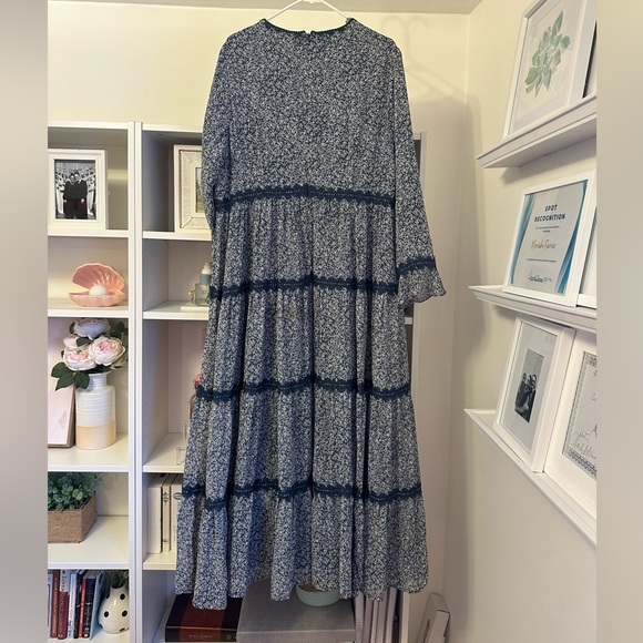 Dainty Jewells Navy Floral Long Sleeve Dress - Picture 4 of 4